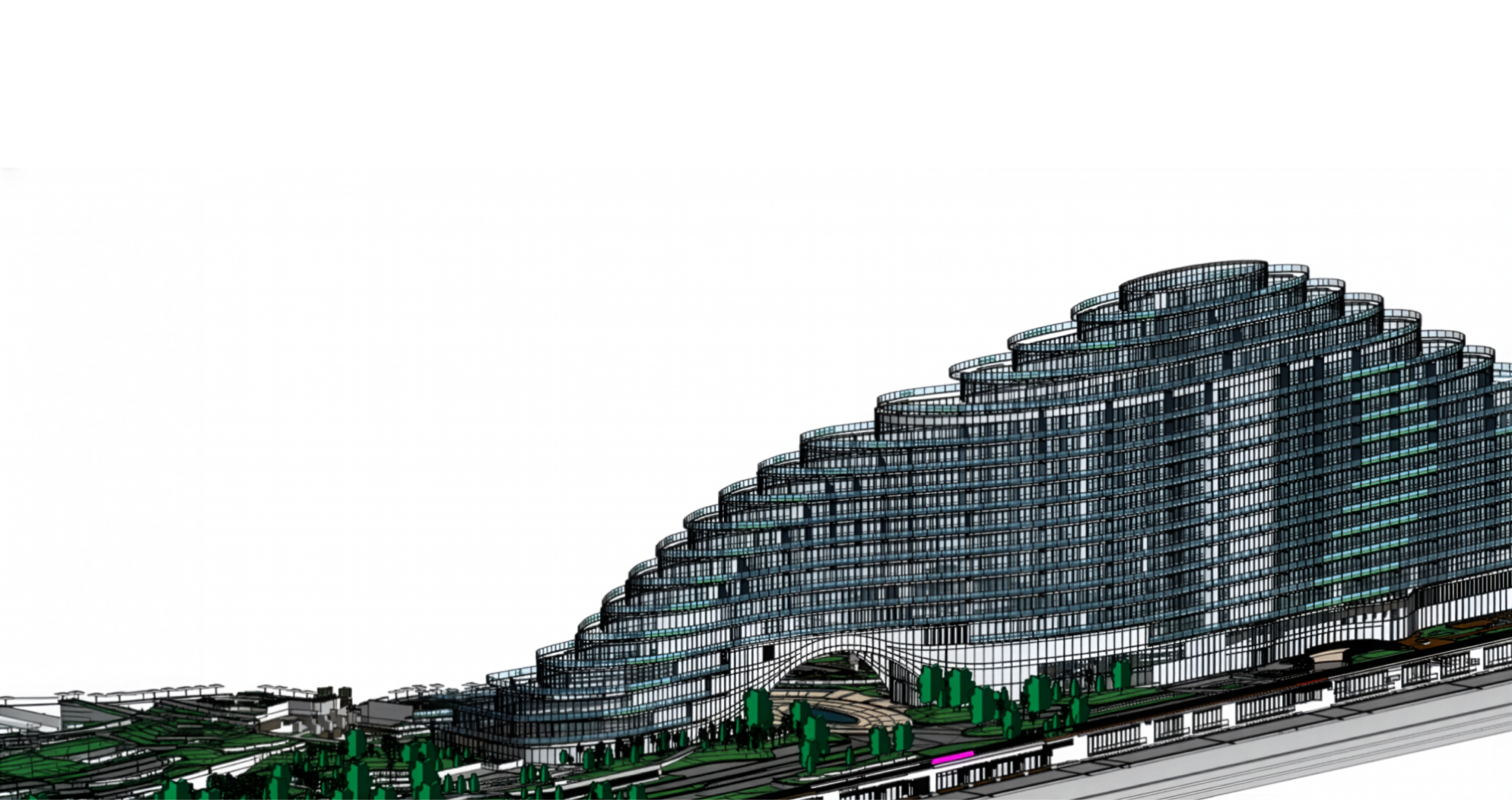 Federated BIM model, mixed-use development