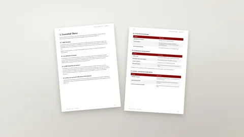 Essential three and quality, handover and security tables