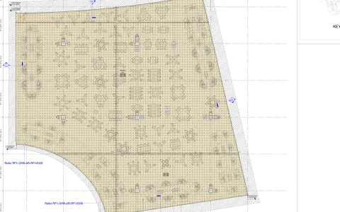 Architecture drawing pack, floor setting-out shop drawing plan