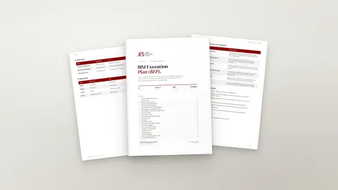 BEP template, cover with approvals and key-sections pages