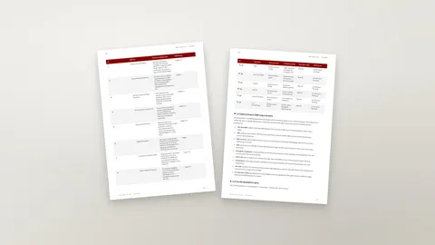 Construction modelling scope and subcontractor discipline matrix pages