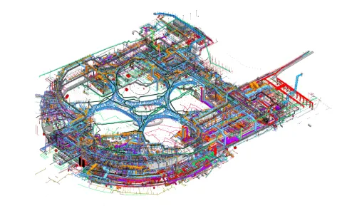 Full MEP coordination model, Zayed National Museum, modelled to ISO 19650 by JES.