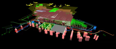 VDC, 4D sequencing and coordinated site logistics model