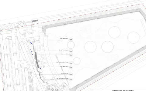 Landscaping drawing pack, furniture layout key plan