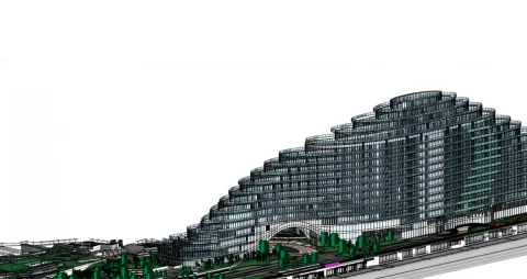 Federated BIM model, mixed-use development